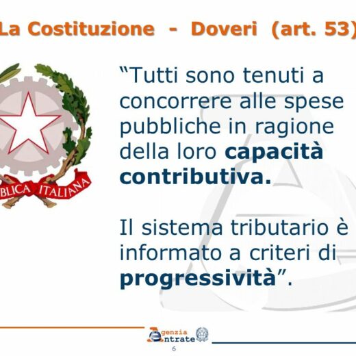 Articolo 53 della Costituzione: progressività del sistema fiscale!
