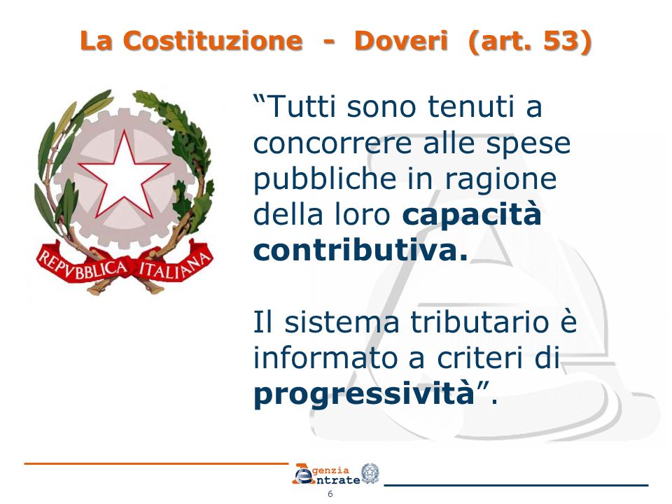 Articolo 53 della Costituzione progressività del sistema fiscale