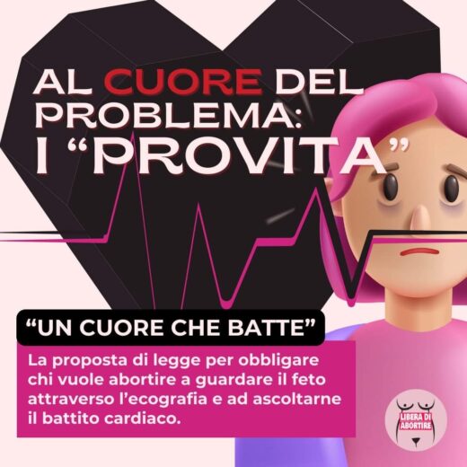 L’aborto è un diritto. No all’ascolto del battito